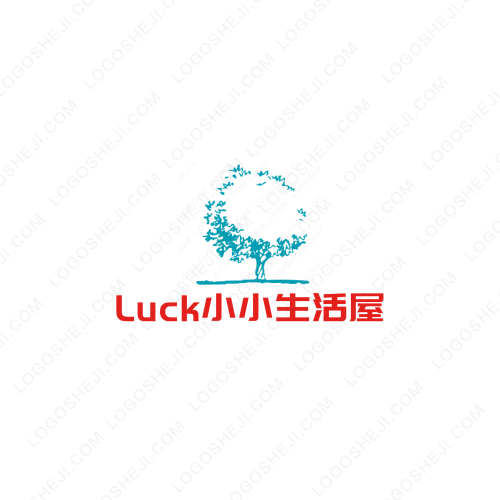 Luck小小生活屋logo设计